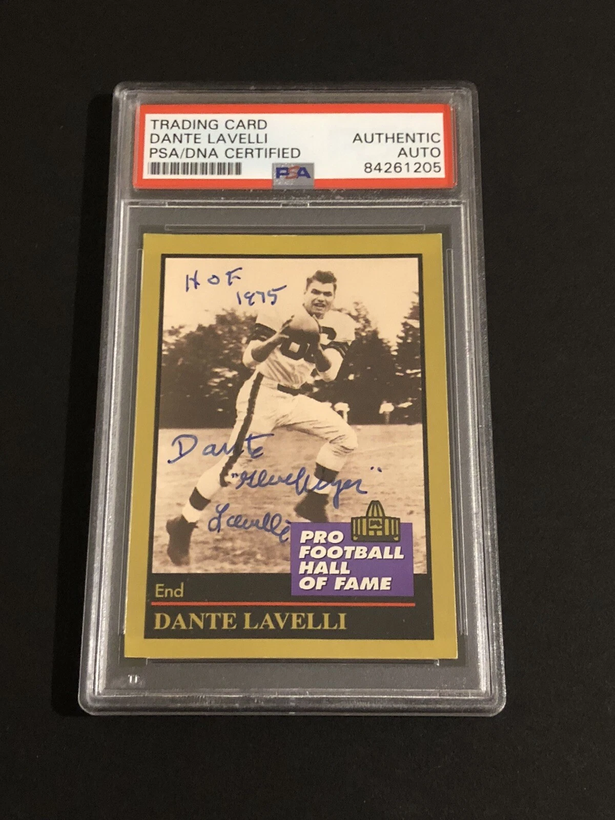 Dante Lavelli Signed Autographed Cleveland Browns Card Psa/Dna