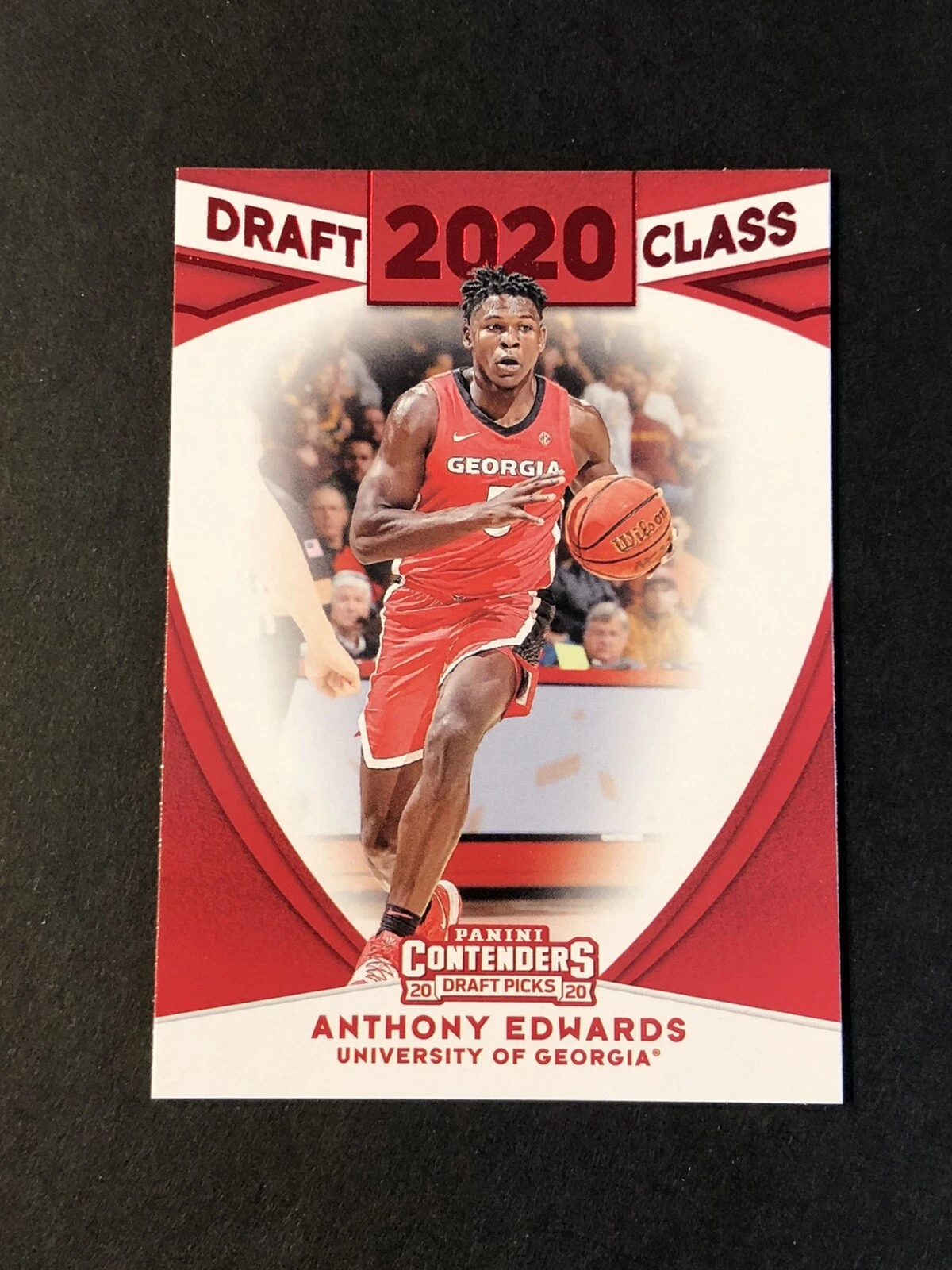 Anthony Edwards Draft Class 1st Pick Rookie Card 2020 Panini Contenders Red Foil