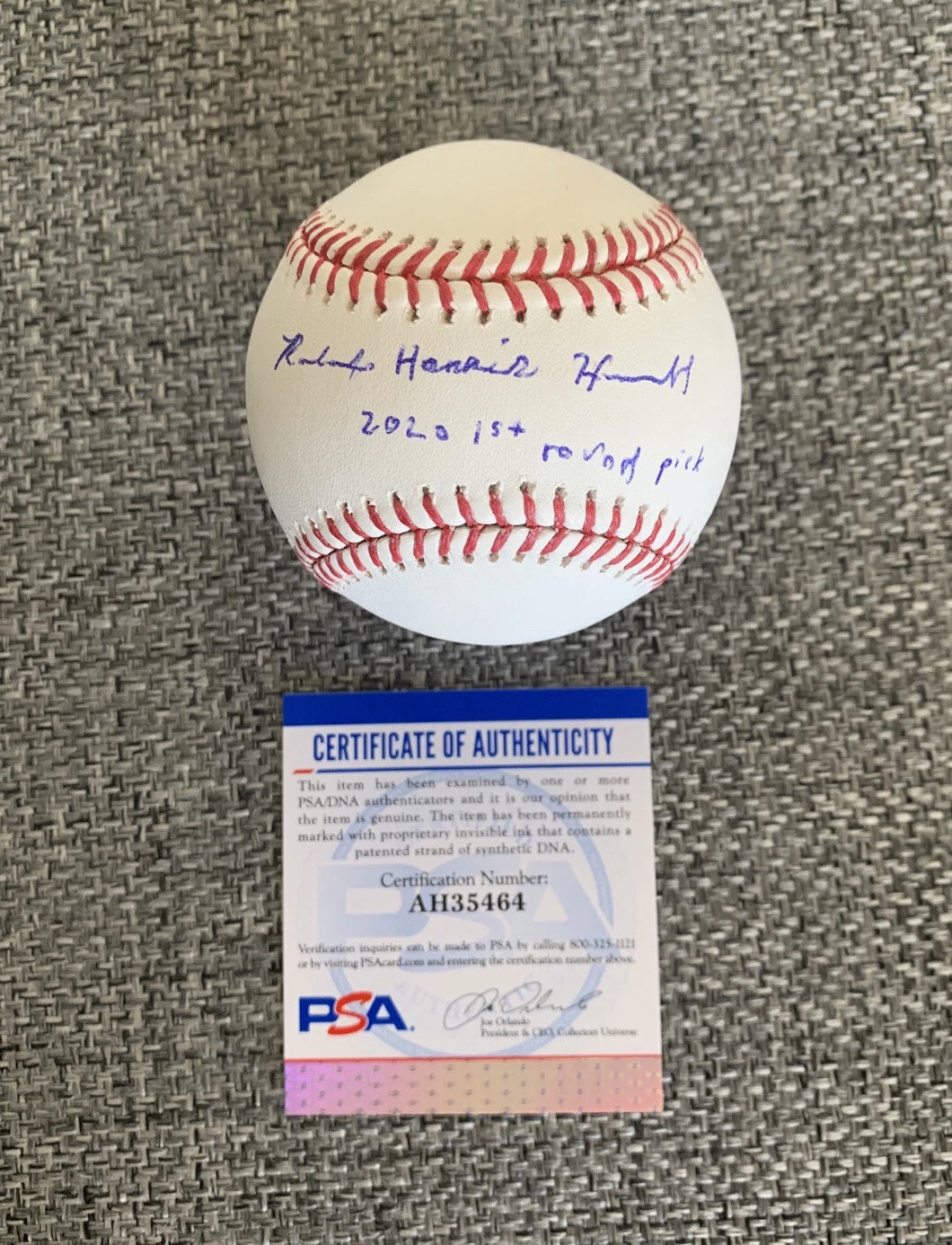 Robert Hassell III Signed MLB Baseball Psa/Dna “2020 1st Round Pick” FULL NAME 2