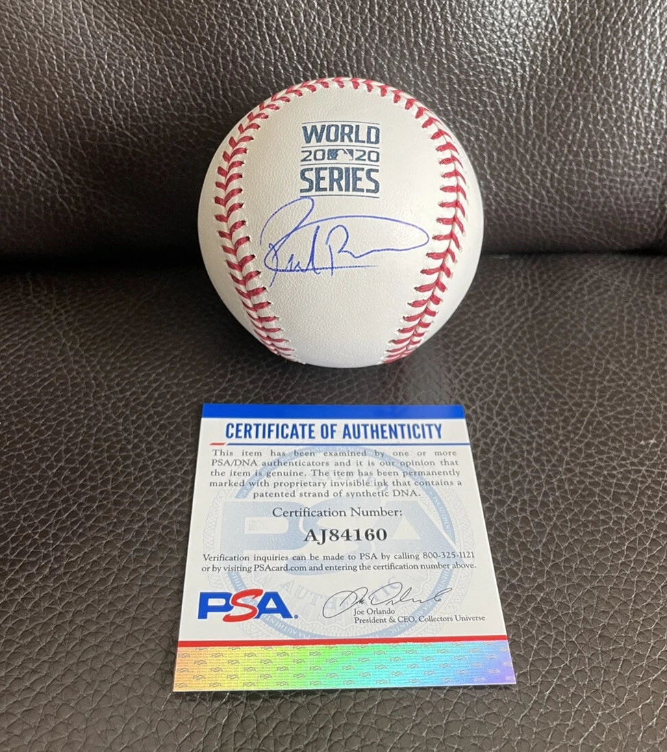 Pedro Baez Signed Official 2020 World Series Baseball Psa/Dna Coa Champs Dodgers