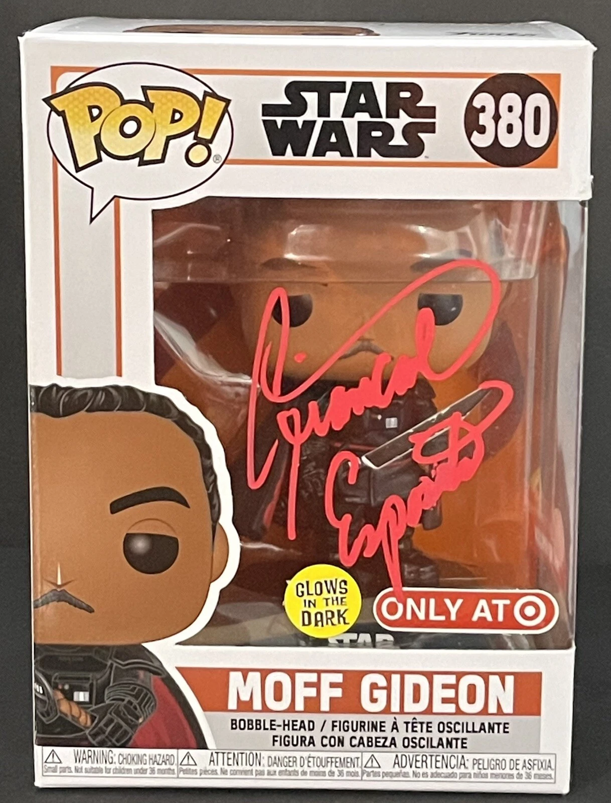 Funko Pop! The Mandalorian Moff Gideon Giancarlo Esposito JSA Signed Target Glow
