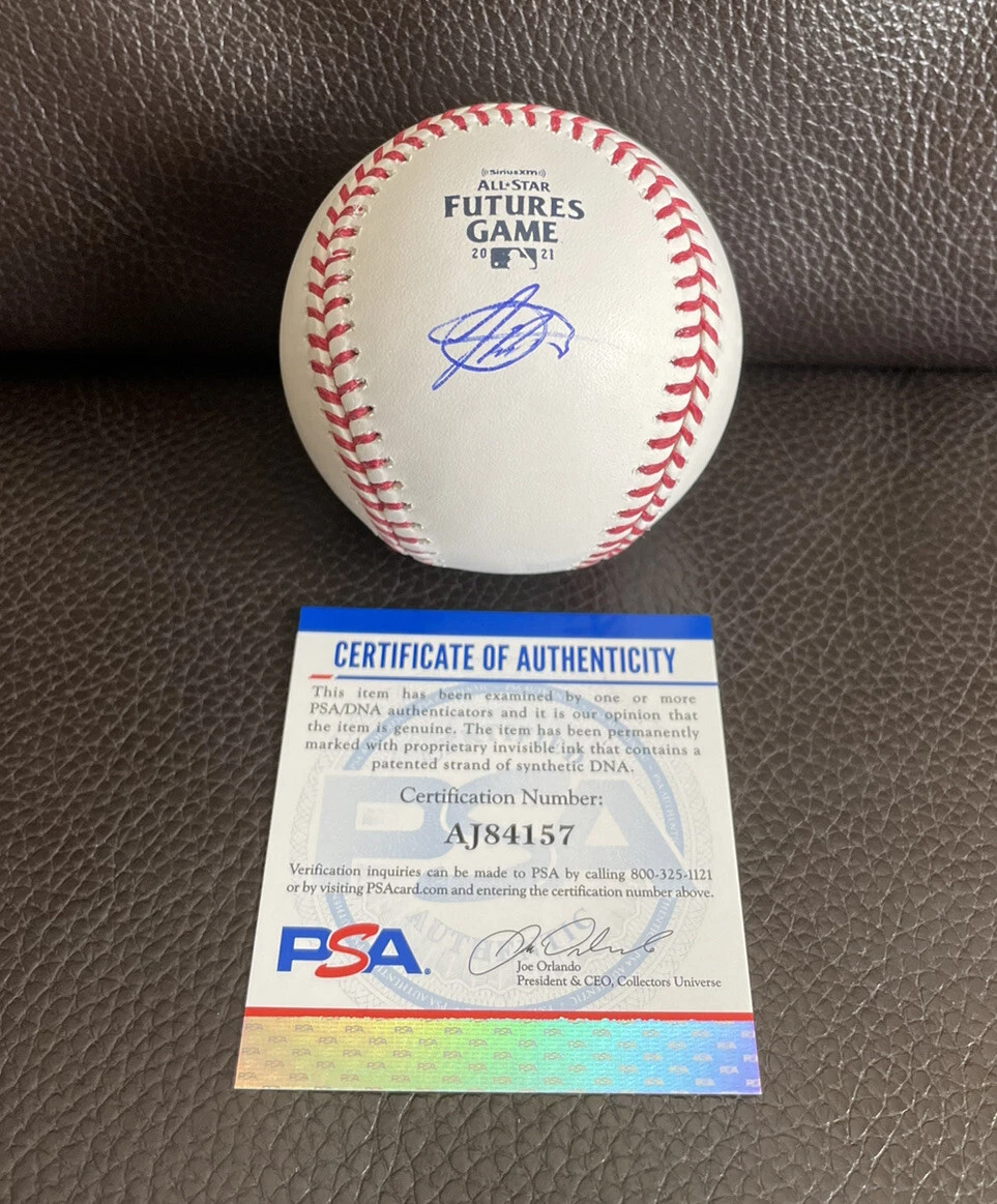 Jasson Dominguez Signed Official 2021 All Star Futures Game Baseball Psa/Dna Coa