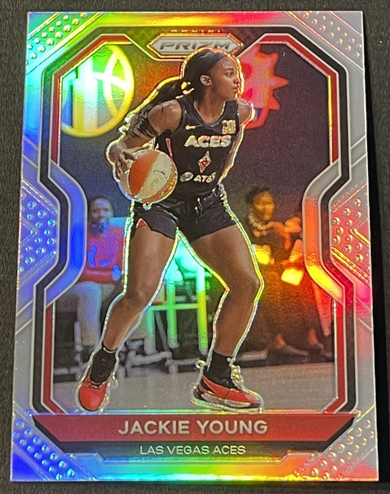 2021 Panini Prizm Silver Base Jackie Young Las Vegas Aces #47