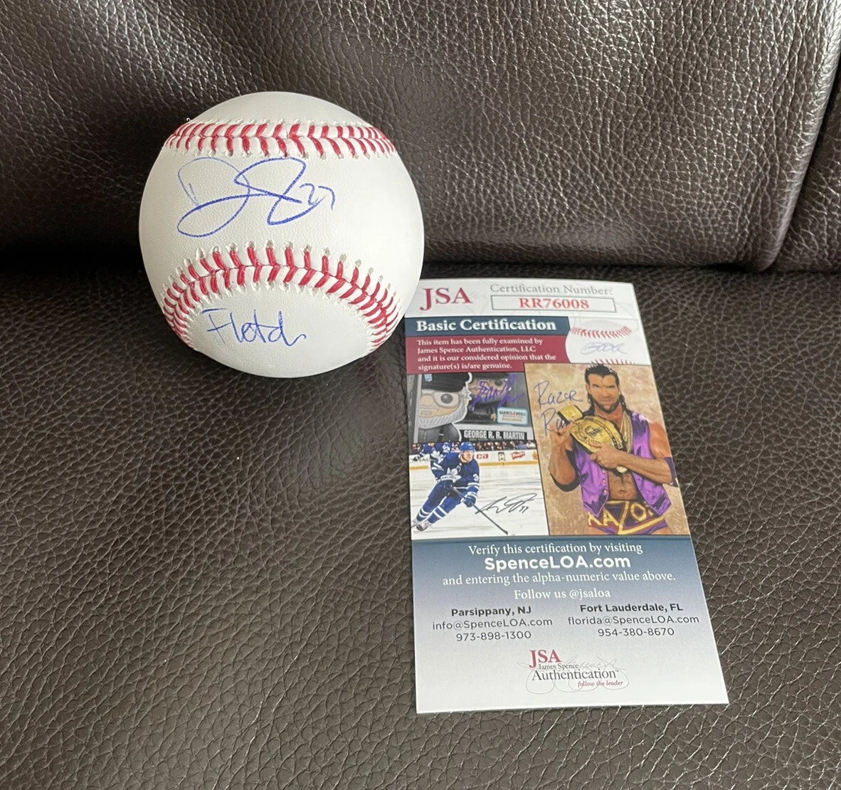 David Fletcher Signed Official MLB Baseball “Fletch” + JSA Coa LA Angels