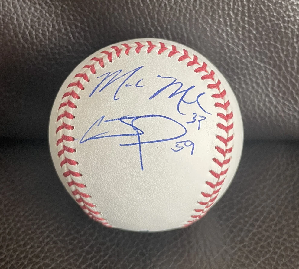 Mark Melancon + Chris Paddack Signed Official MLB Baseball San Diego Padres