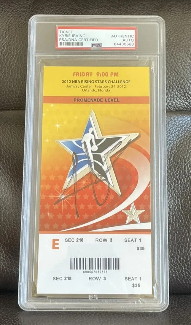 Kyrie Irving Signed 2012 Rising Stars Game Ticket Stub MVP Psa/Dna Slab Auto