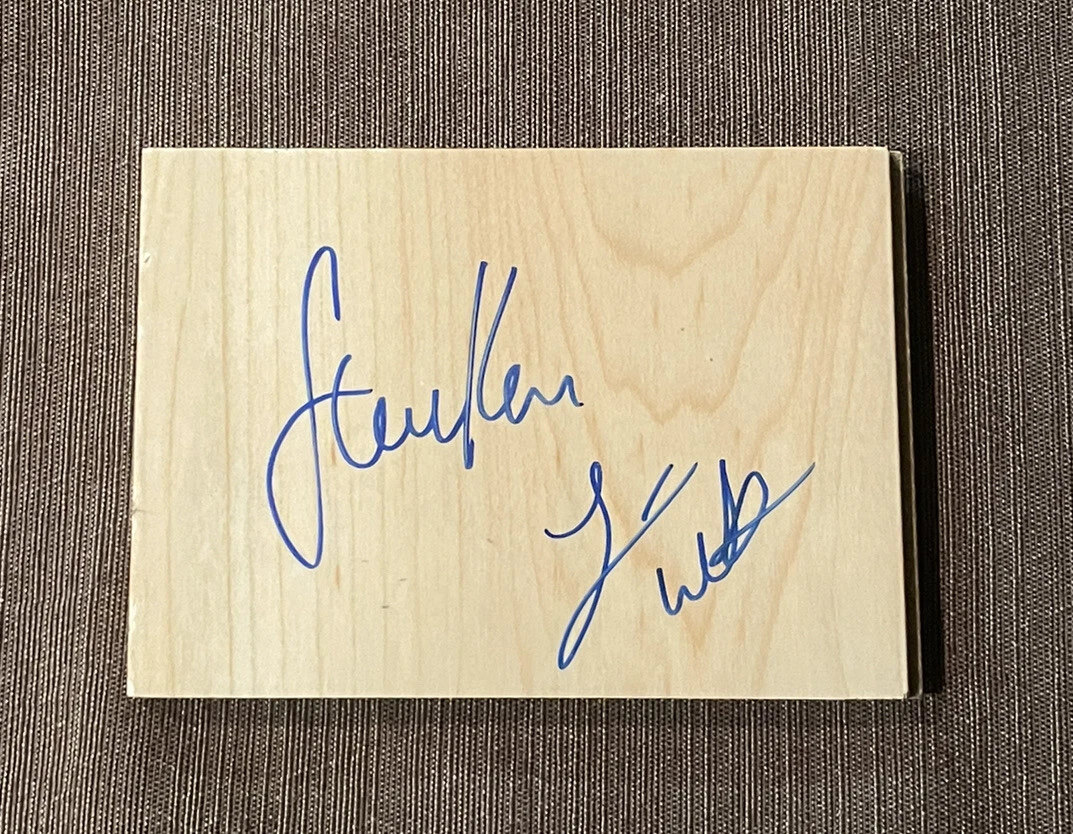 Steve Kerr + Luke Walton Signed Floorboard 2015 NBA Champions Warriors