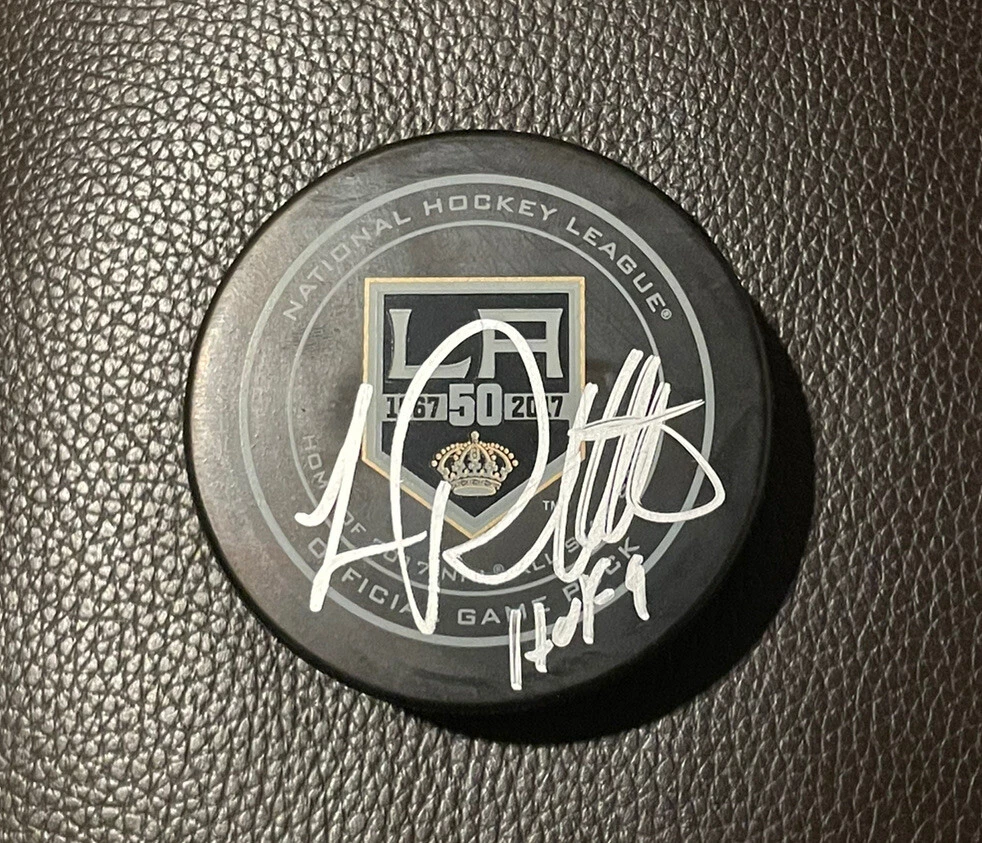 Luc Robitaille Signed LA Kings 50th Anniversary Official Game Puck “HOF”