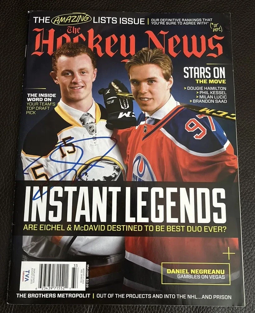 Jack Eichel Signed The Hockey News “Instant Legends” Full Magazine Cover Auto