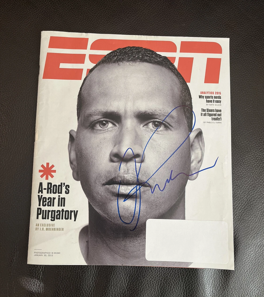 ALEX RODRIGUEZ SIGNED AUTOGRAPHED FULL ESPN MAGAZINE NEW YORK YANKEES COLLECTIBLE MEMORABILIA