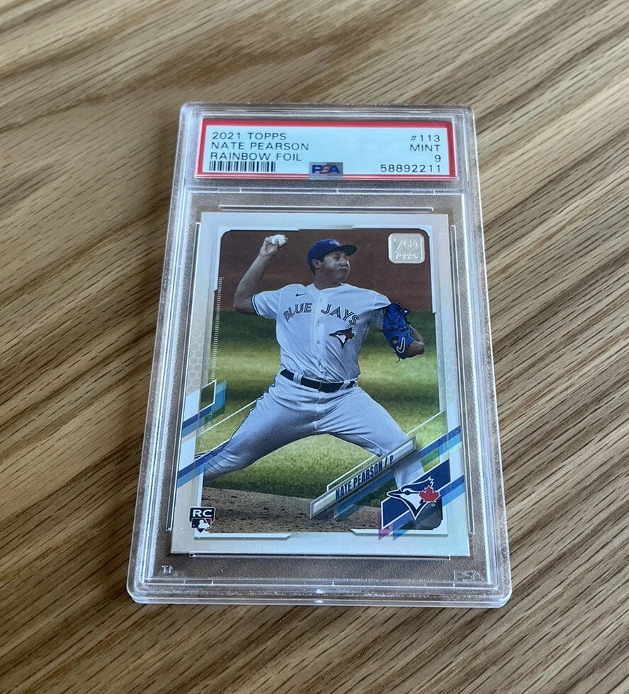 Nate Pearson 2021 Topps Rainbow Foil Rookie Card #113 Psa/Dna MINT 9 Blue Jays