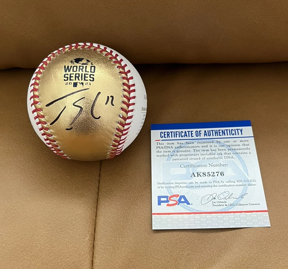 Jorge Soler Signed Official 2021 World Series Gold Champs Baseball Psa/Dna MVP
