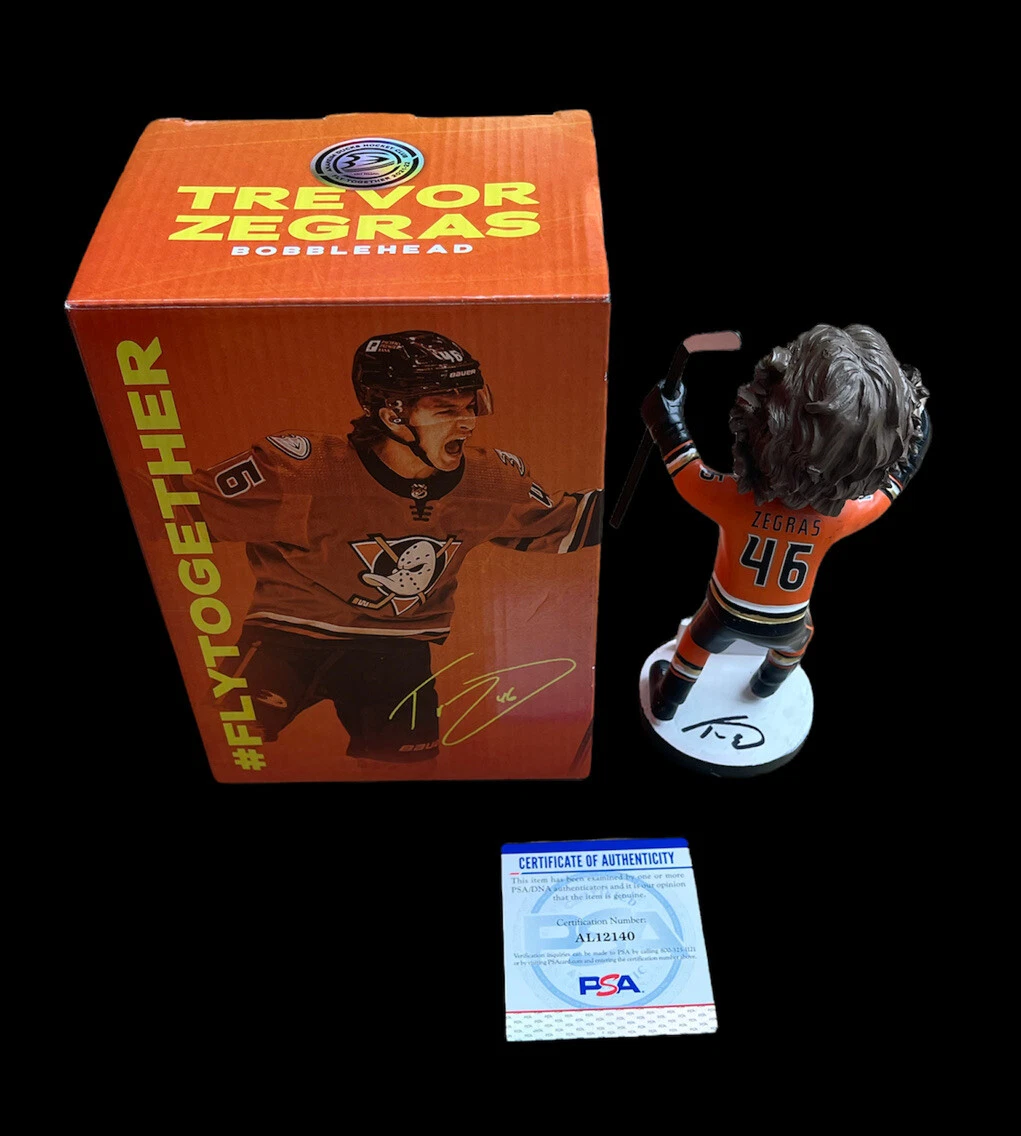 Trevor Zegras Signed Autographed SGA Anaheim Ducks Bobblehead Psa/Dna Coa