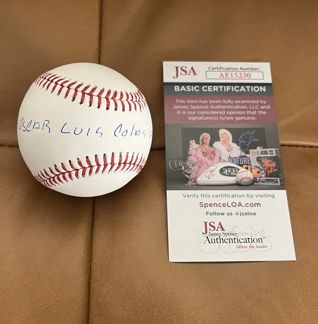 Oscar Colas Signed Official MLB Baseball + JSA Coa Chicago White Sox FULL NAME