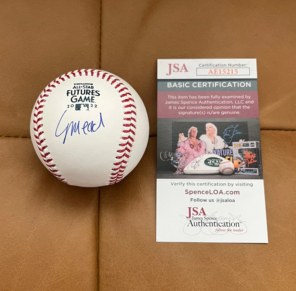 Curtis Mead Signed Official 2022 All Star Futures Baseball JSA Coa TB Rays