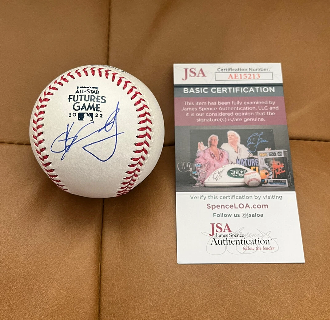 George Valera Signed Official 2022 All Star Futures Game Baseball JSA Guardians