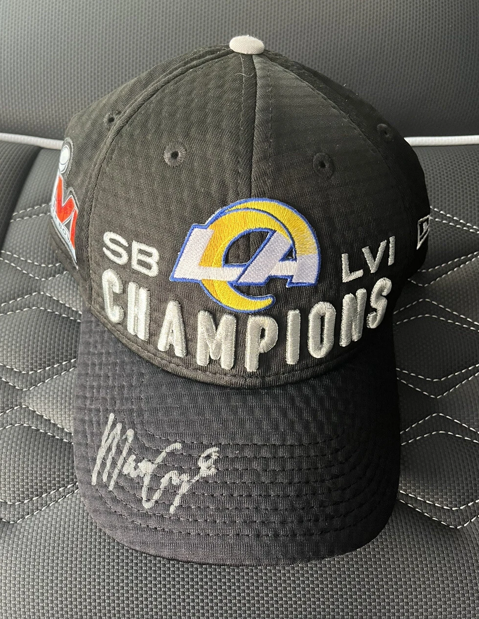 Matt Gay Signed Official On Field Super Bowl LVI Hat Los Angeles Rams Champions