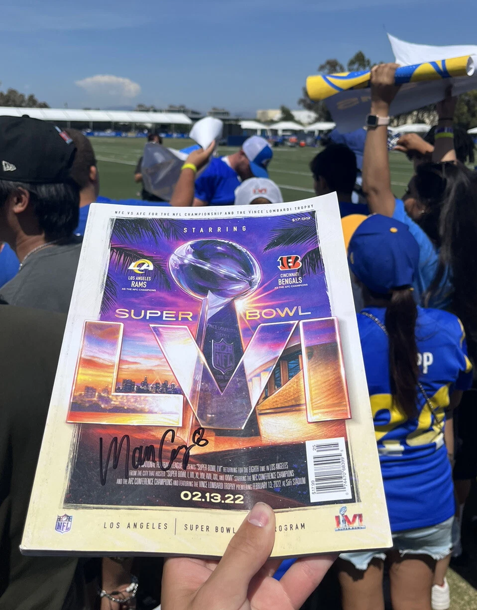 Matt Gay Signed Official Super Bowl LVI Program Los Angeles Rams Champions