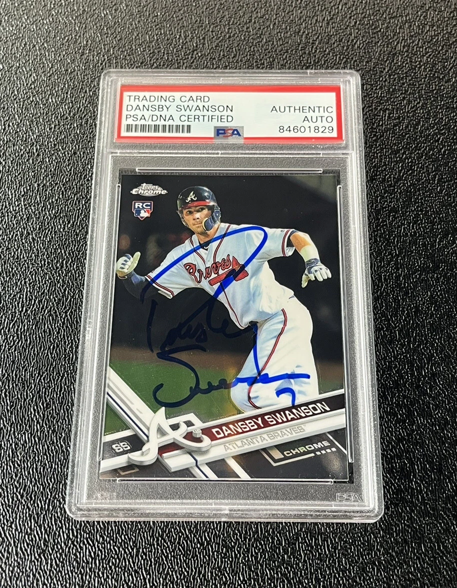 Dansby Swanson Signed Auto 2017 Topps Chrome Rookie Card #8 Psa/Dna Slab Braves