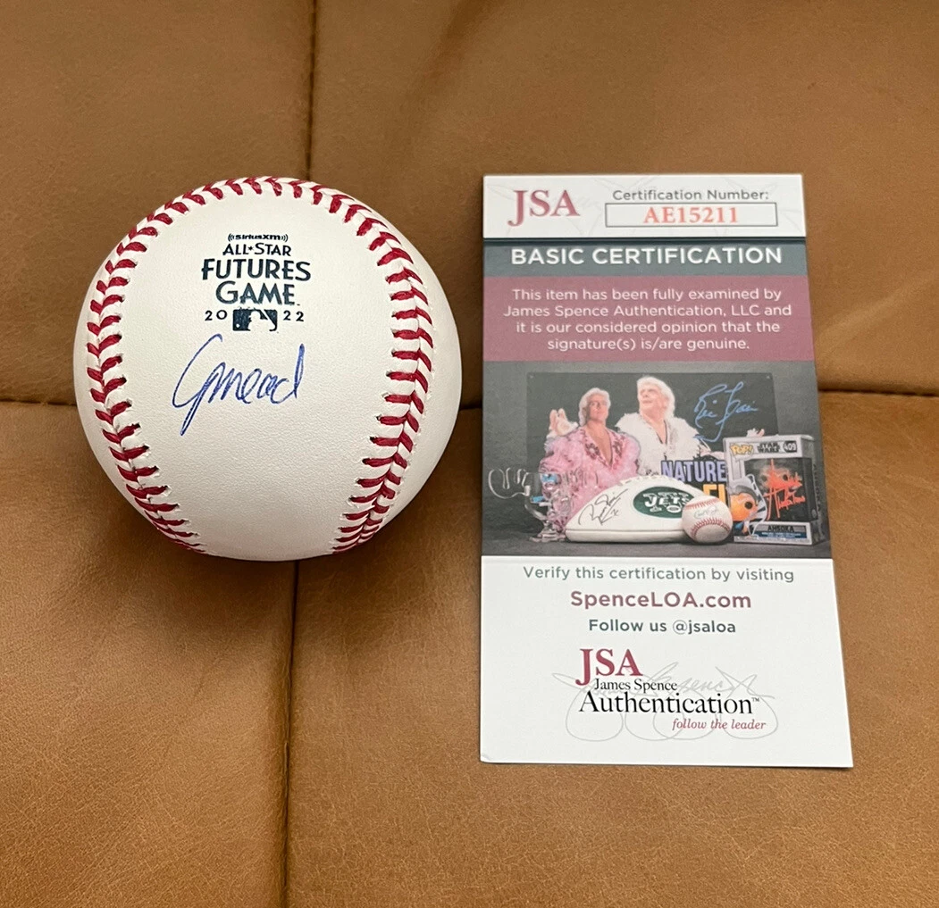 Curtis Mead Signed Official 2022 All Star Futures Baseball JSA Coa TB Rays