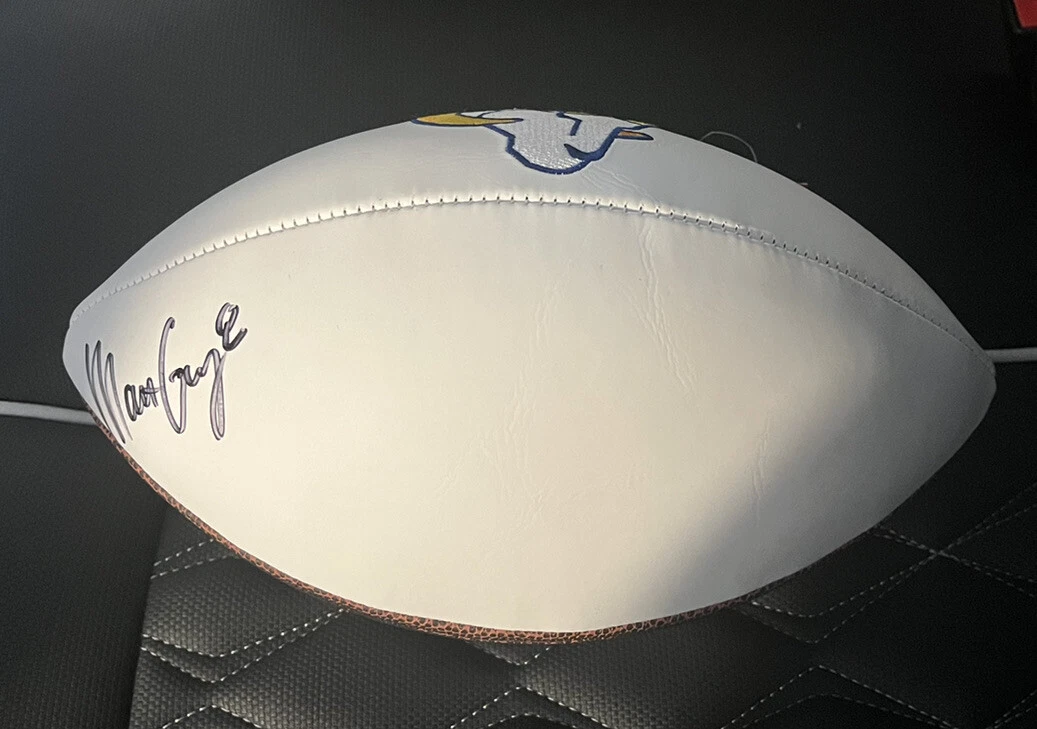 Matt Gay Signed Autographed Los Angeles Rams Team Logo Football PROOF
