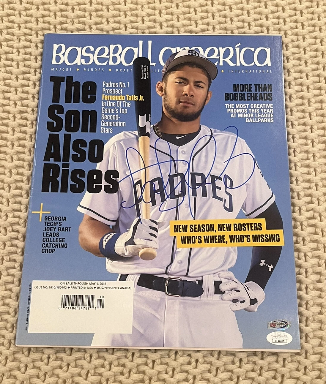 Fernando Tatis Jr Signed “The Son Also Rises” Baseball America Magazine JSA Coa