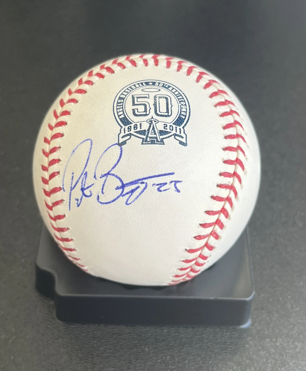 Peter Bourjos Signed Auto Official Angels 50th Anniversary Logo Baseball