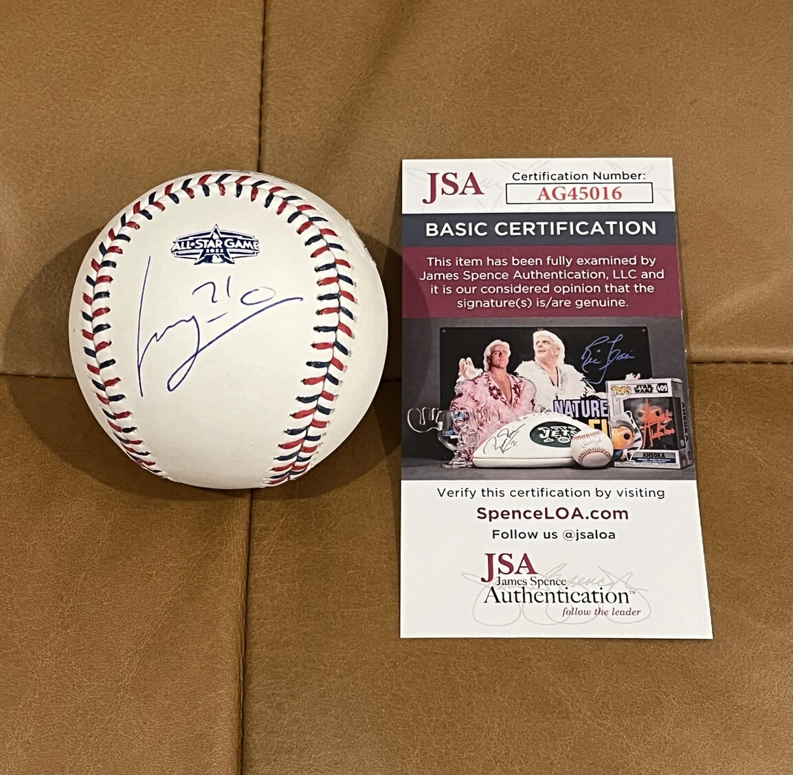 Luis Castillo Signed Auto Official 2022 All Star Game Baseball JSA Coa Mariners