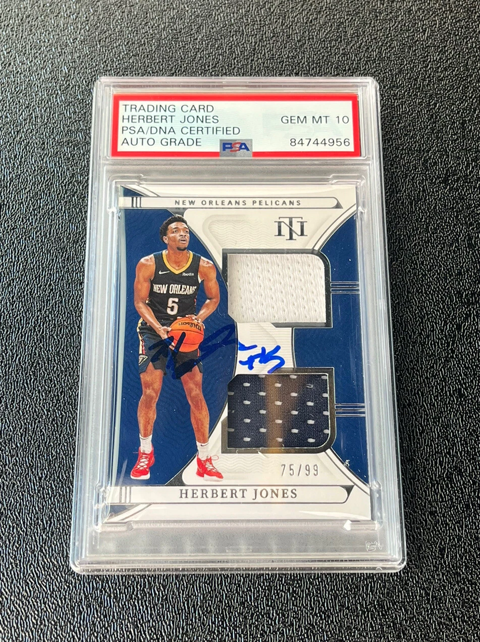 Herbert Jones Signed 2021 National Treasures Dual RPA /99 Psa GEM MINT 10 AUTO