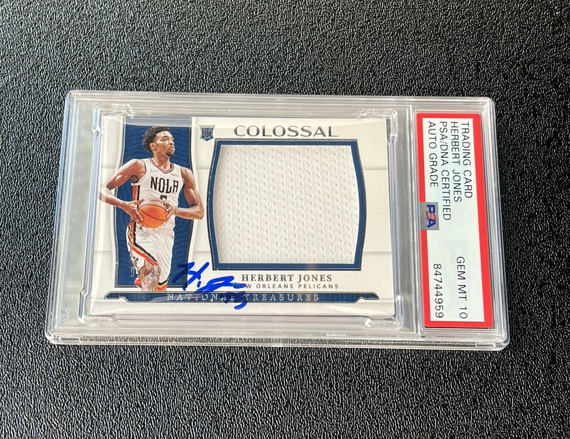 Herbert Jones Signed 2021 National Treasures Colossal RPA /99 Psa GEM MT 10 AUTO