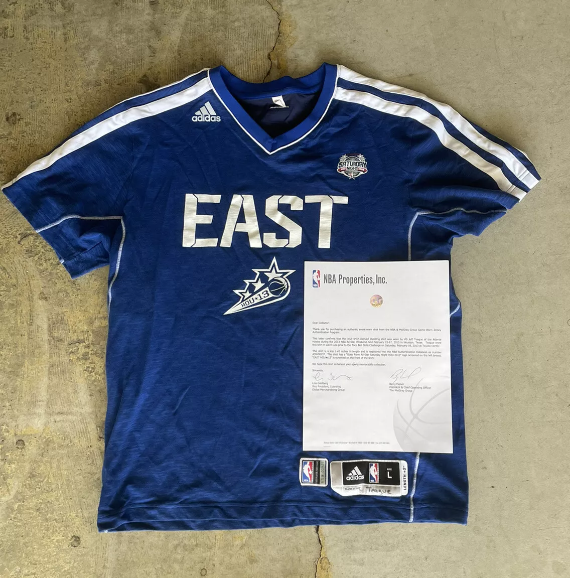 Jeff Teague GAME USED 2013 NBA All Star Game Saturday Night Warmup Shirt NBA COA