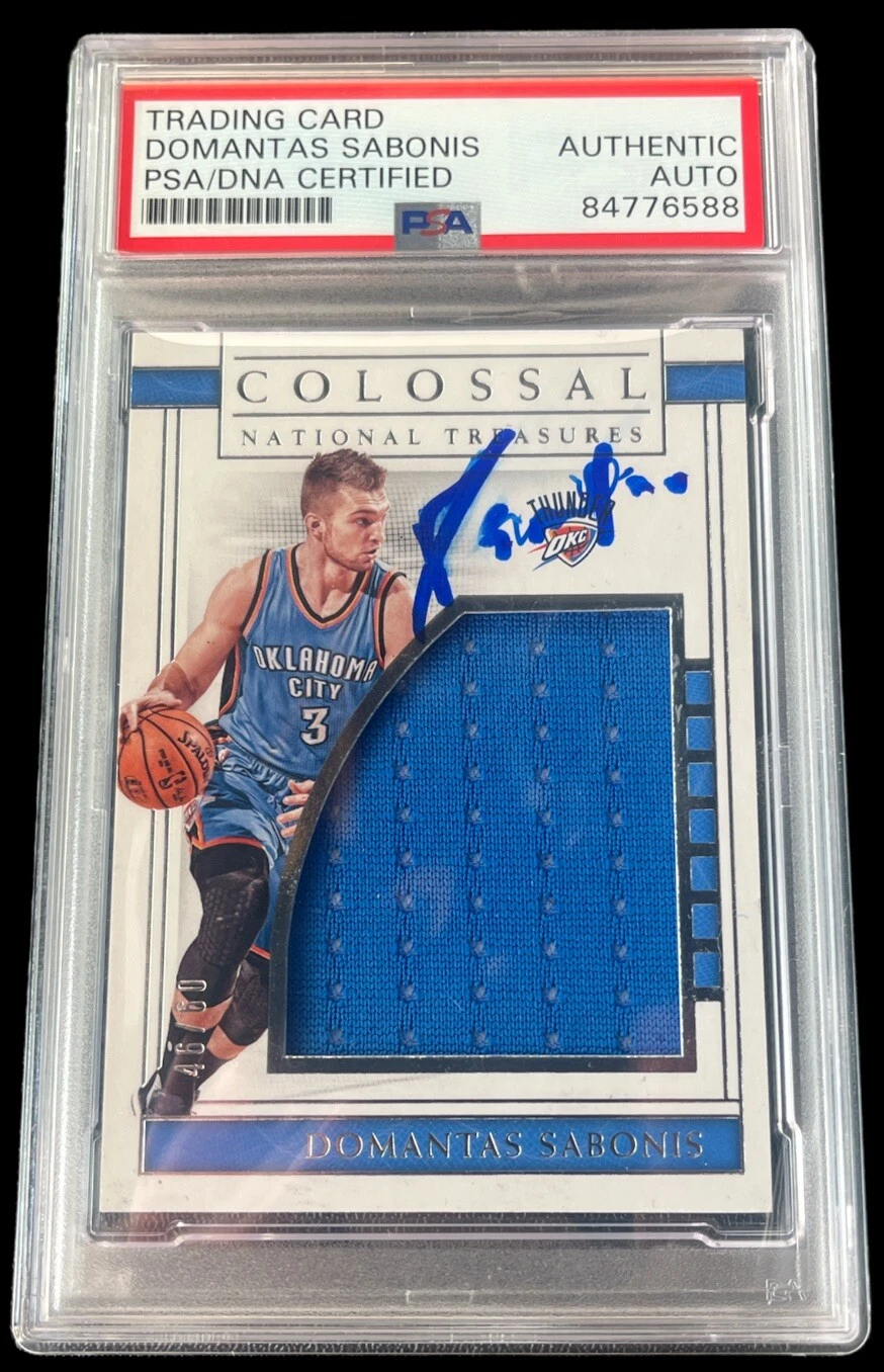 Domantas Sabonis Signed 2016 Panini National Treasures Colossal RPA /60 Psa Slab