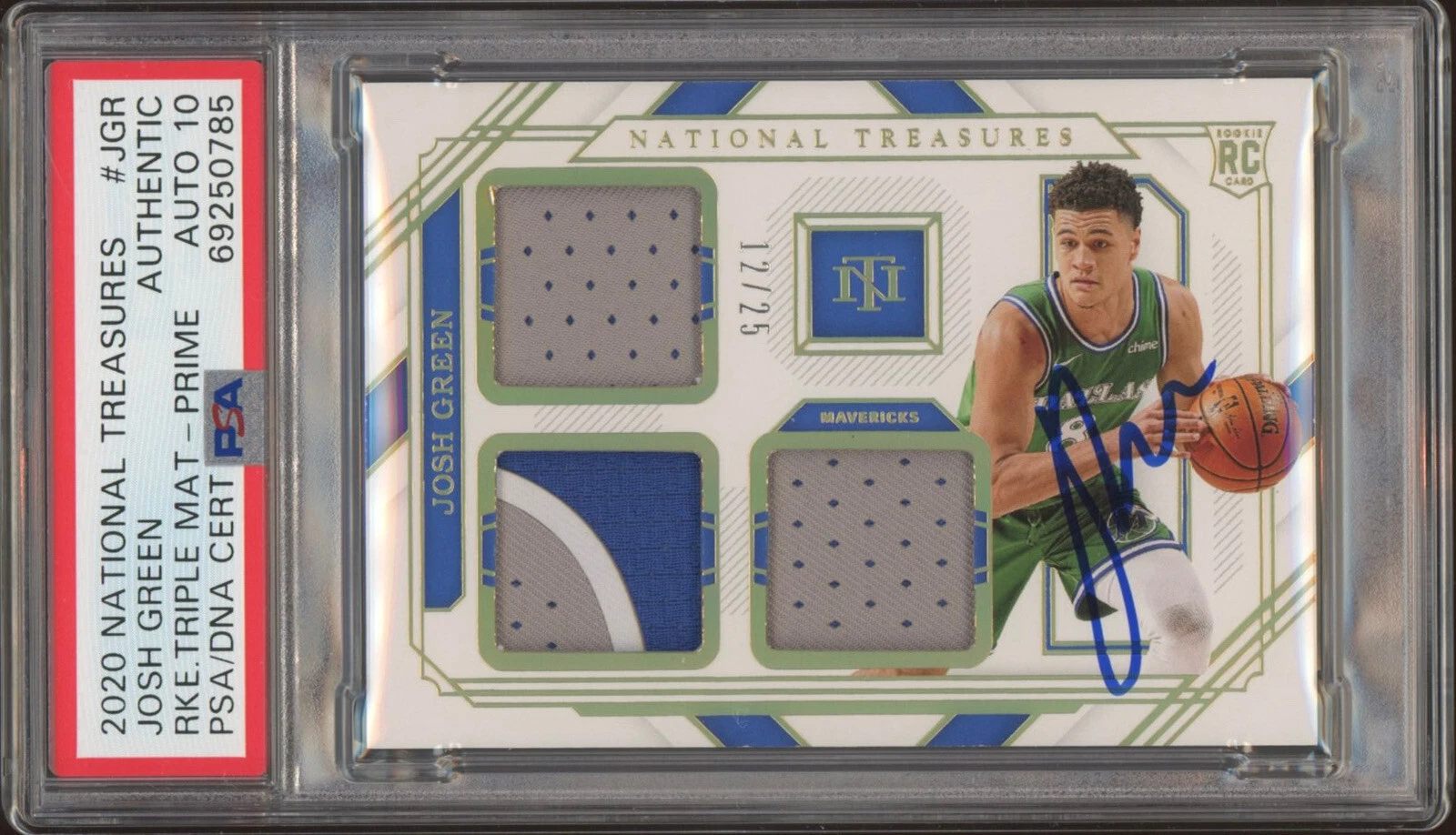 2020 National Treasures Josh Green Rookie Prime RPA /25 Psa GEM MINT 10 AUTO RC