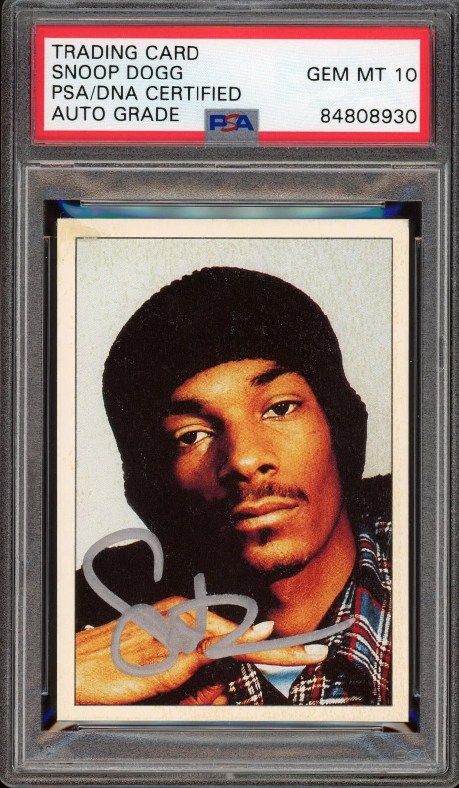 SNOOP DOGG SIGNED 1995 PANINI SMASH HITS ROOKIE CARD #123 PSA/DNA GEM MT 10 AUTO COLLECTIBLE MEMORABILIA