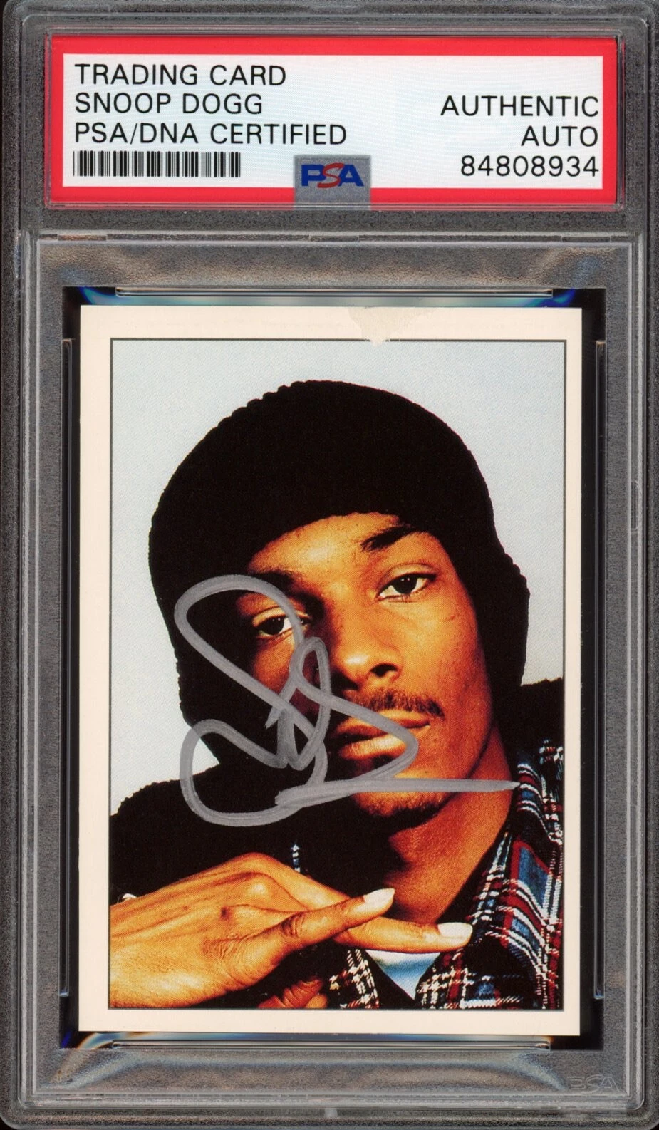 SNOOP DOGG SIGNED 1995 PANINI SMASH HITS ROOKIE CARD AUTO #123 PSA/DNA SLAB RC COLLECTIBLE MEMORABILIA
