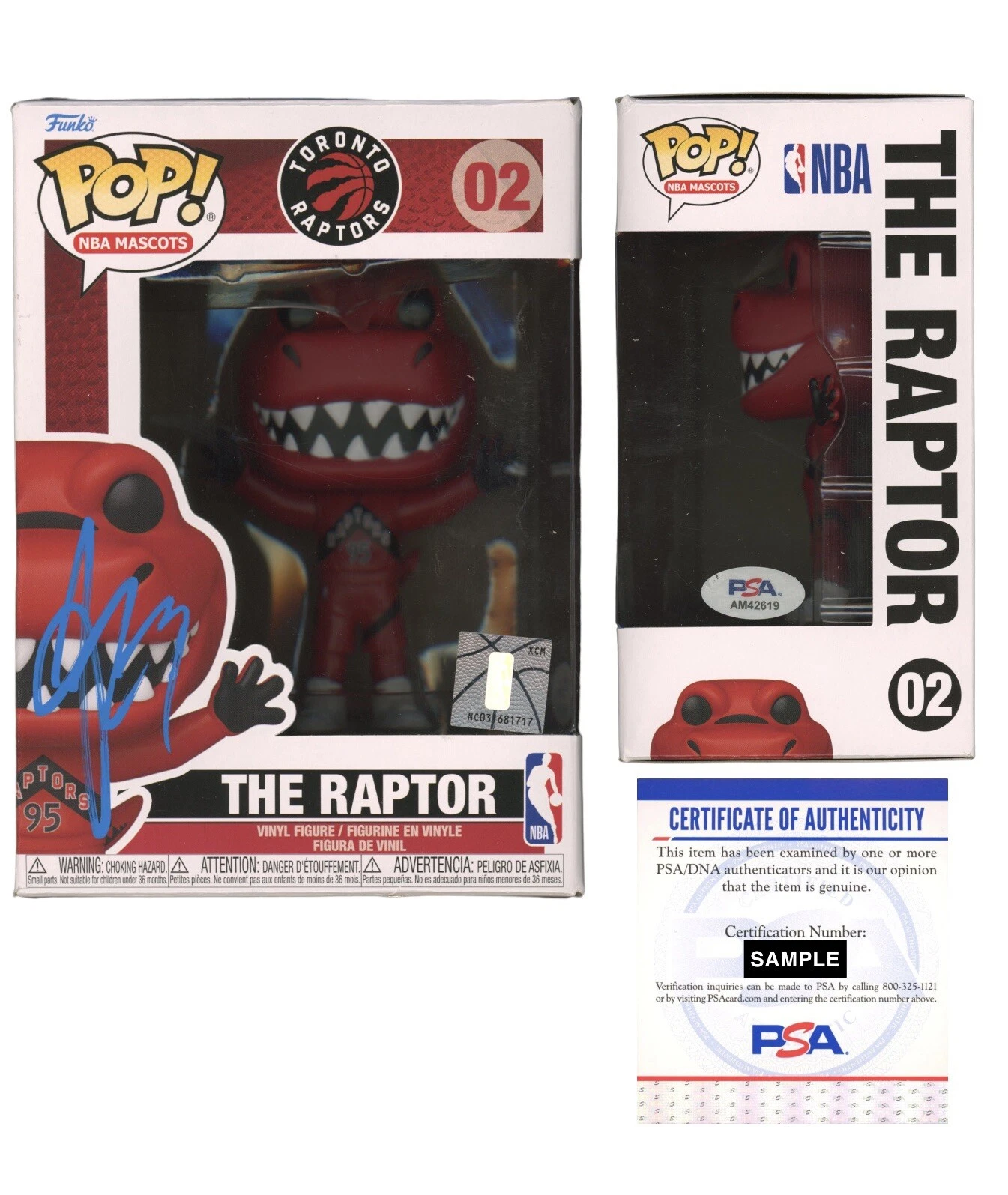 Fred VanVleet Signed Autograph NBA The Raptor Funko Pop #02 Psa/Dna Coa Raptors