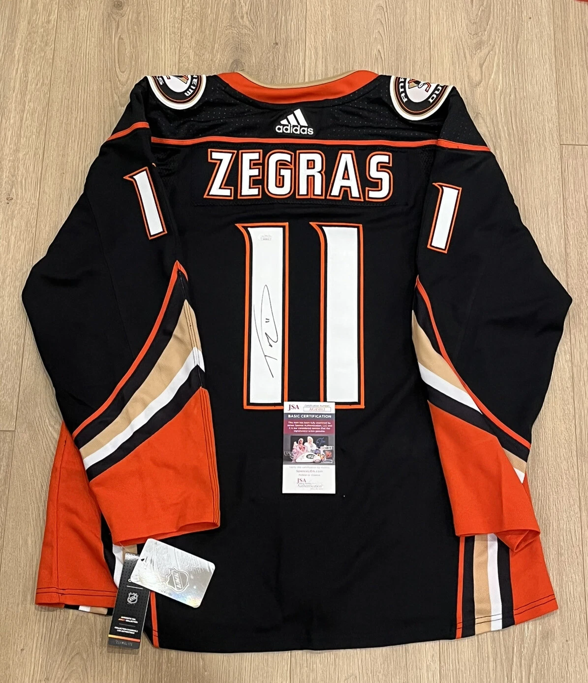 Trevor Zegras Signed Authentic On Ice #11 Anaheim Ducks Jersey Auto Jsa Coa