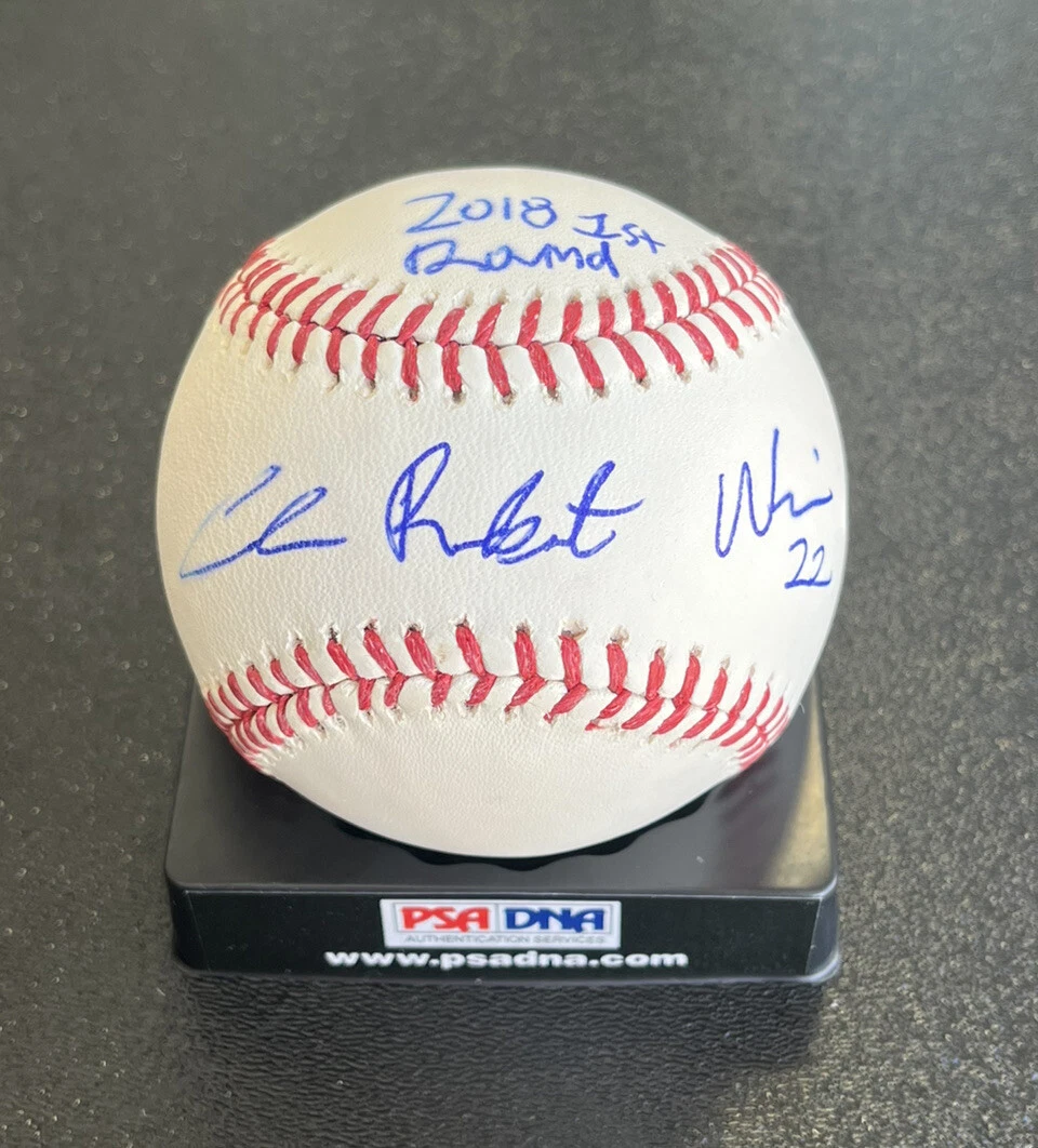 Cole Winn Signed Official MLB Baseball Full Name “2018 1st Round” Psa/Dna Coa