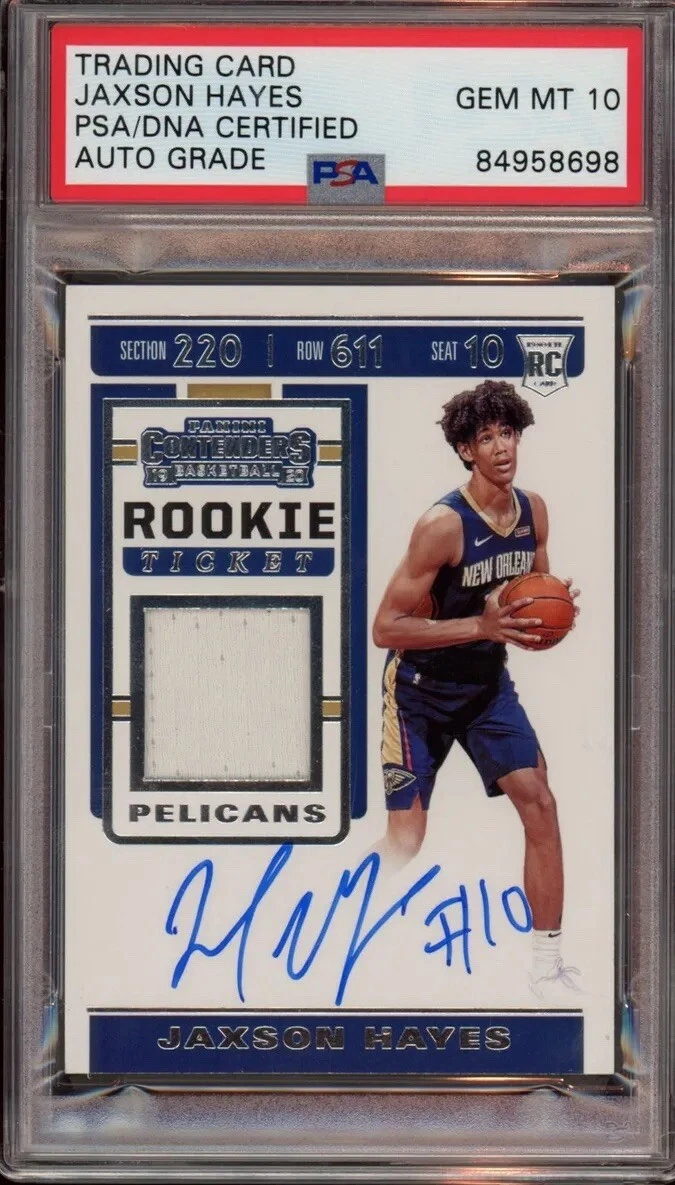 Jaxson Hayes Signed 2019 Panini Contenders Rookie Ticket RPA Psa GEM MT 10 AUTO