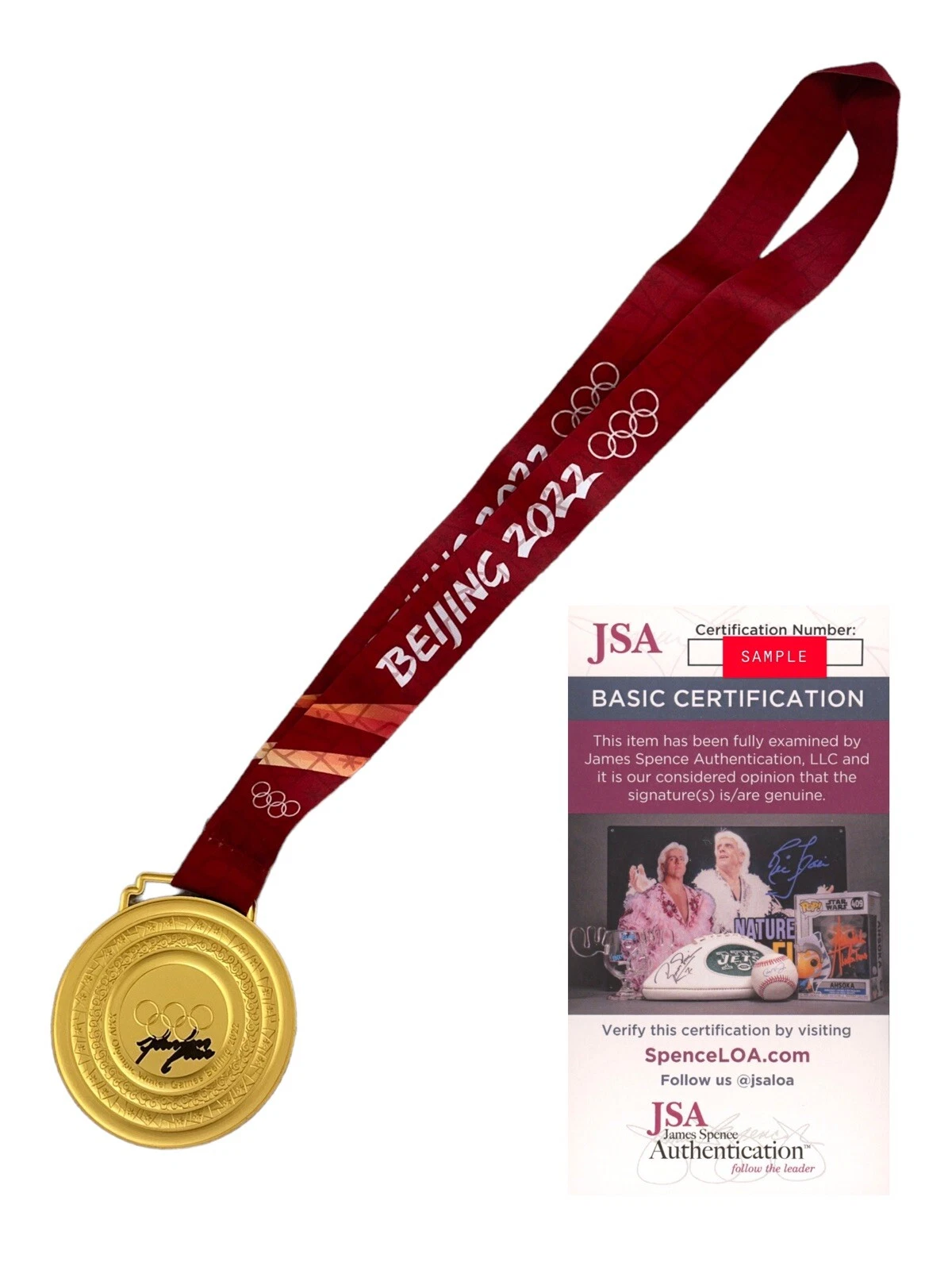 Nathan Chen Signed Autograph 2022 Olympic Games Beijing Gold Medal JSA Coa