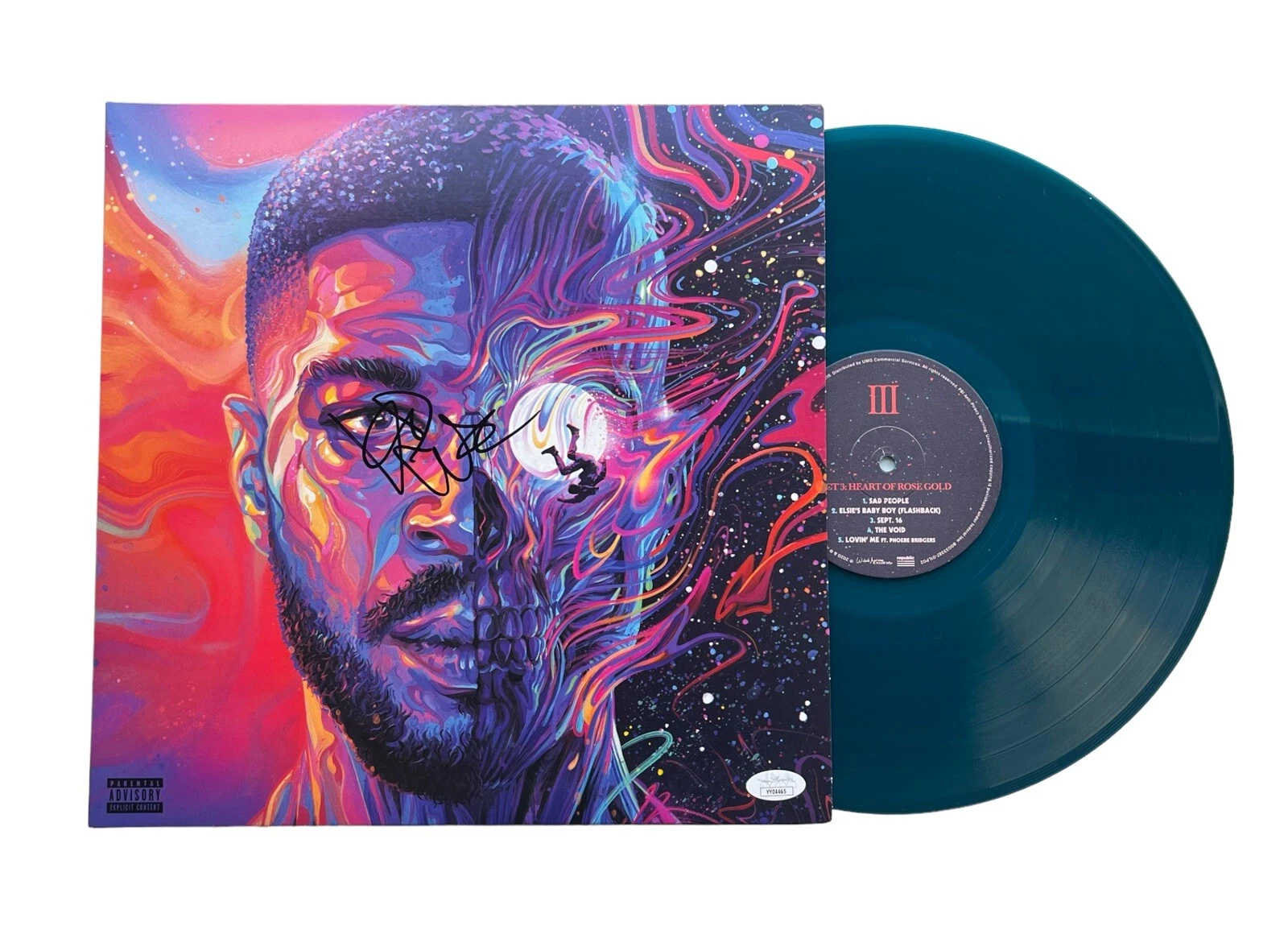 Kid Cudi Signed Autograph Man On The Moon III: The Chosen Vinyl LP Album JSA LOA