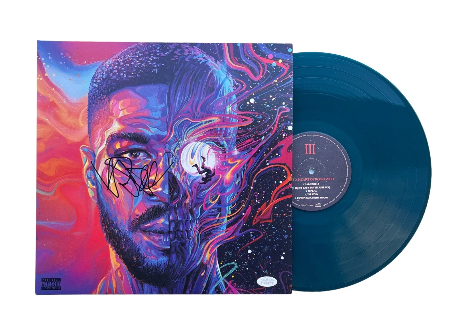 Kid Cudi Signed Autograph Man On The Moon III: The Chosen Vinyl LP Album JSA LOA