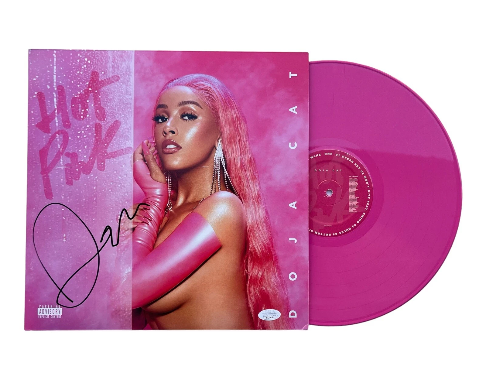 Doja Cat Signed Autographed Hot Pink Vinyl LP Album JSA Coa Auto