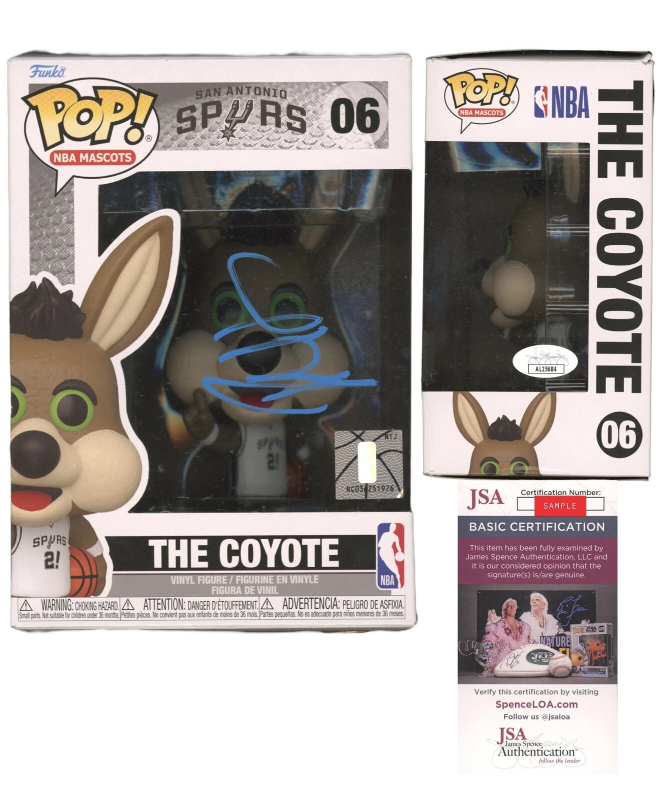 Robert Horry Signed Autograph The Coyote Funko Pop #06 JSA Coa San Antonio Spurs