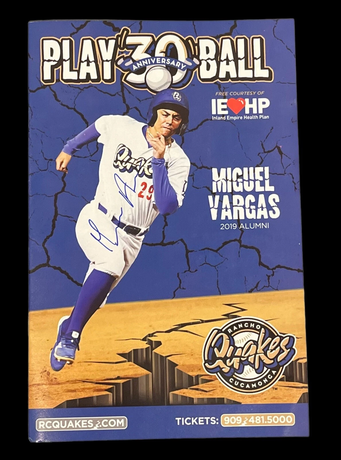 Michael Arroyo Signed Game Program Mag Quakes Vs Nuts 7/15/23 Mariners Prospect