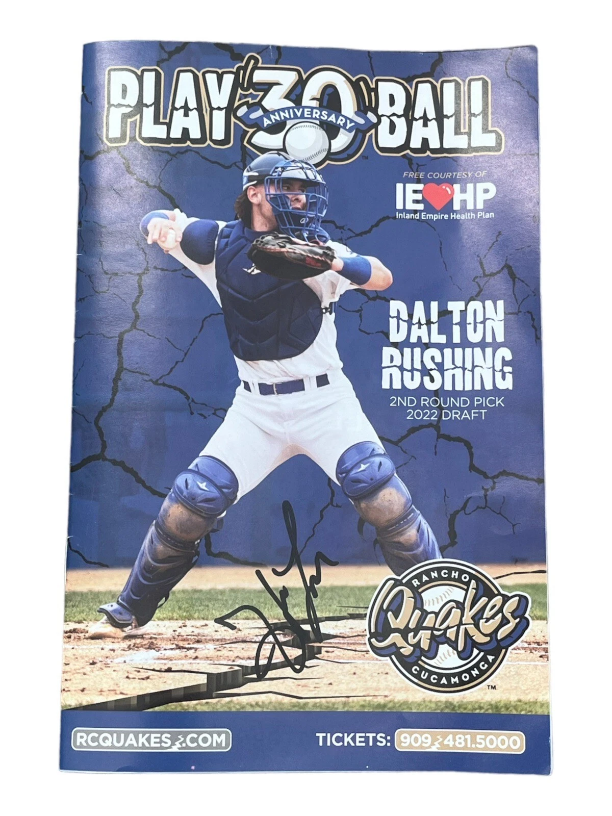 THAYRON LIRANZO SIGNED AUTO RANCHO CUCAMONGA QUAKES PROGRAM DODGERS TOP PROSPECT COLLECTIBLE MEMORABILIA