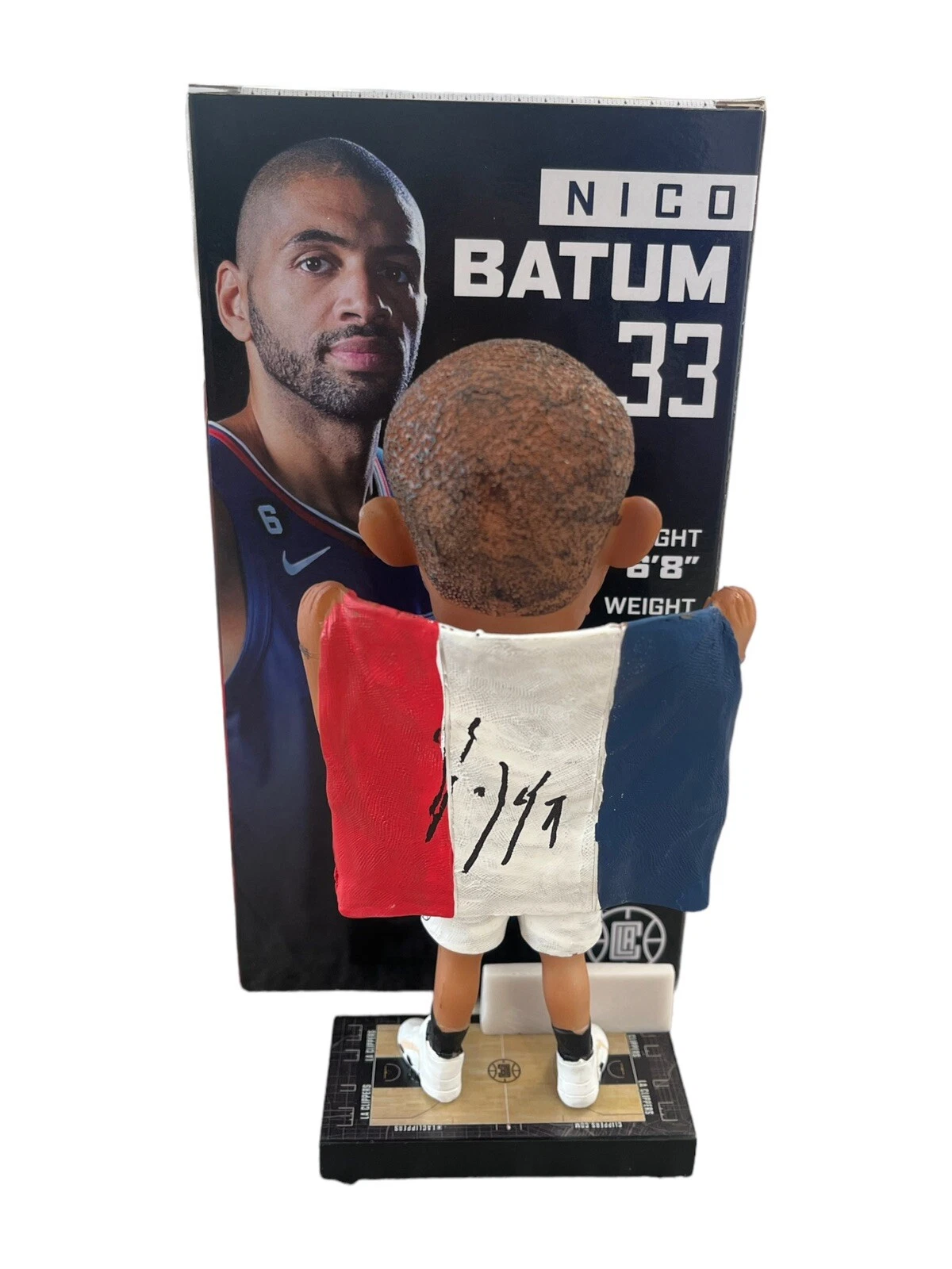Nicolas Nico Batum Signed Auto SGA Bobblehead French Heritage Night LA Clippers
