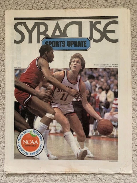 SYRACUSE BASKETBALL 1982 SPORTS UPDATE NEWSPAPER           LEO RAUTINS COVER COLLECTIBLE MEMORABILIA