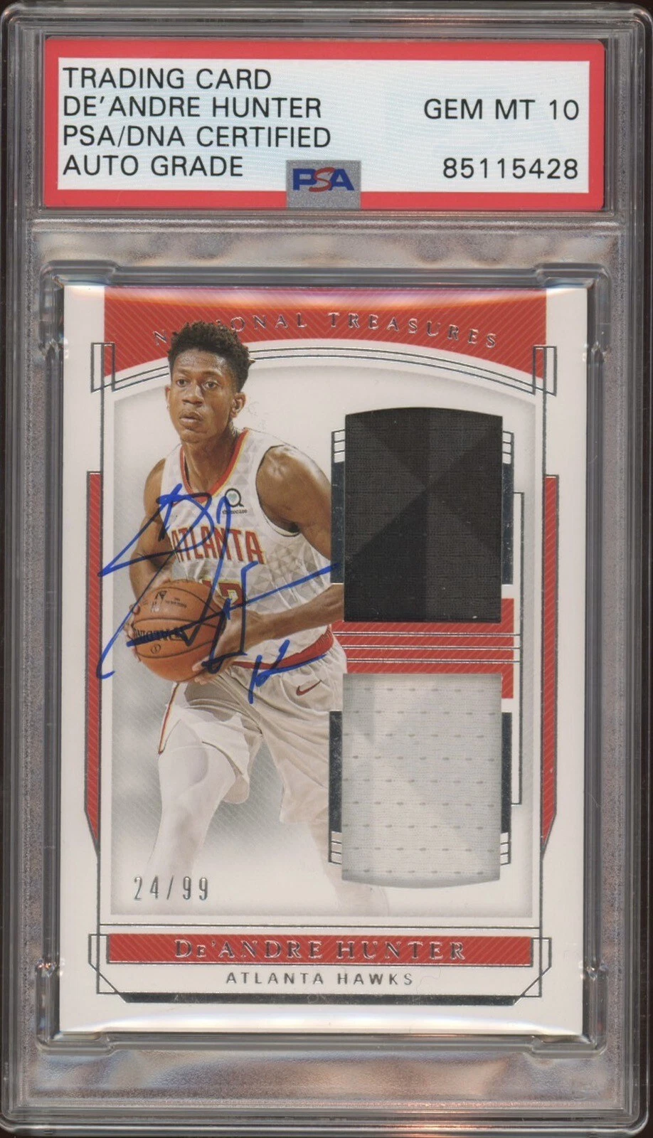 2019 Panini National Treasures De'Andre Hunter Rookie RPA /99 Psa GEM MT 10 AUTO
