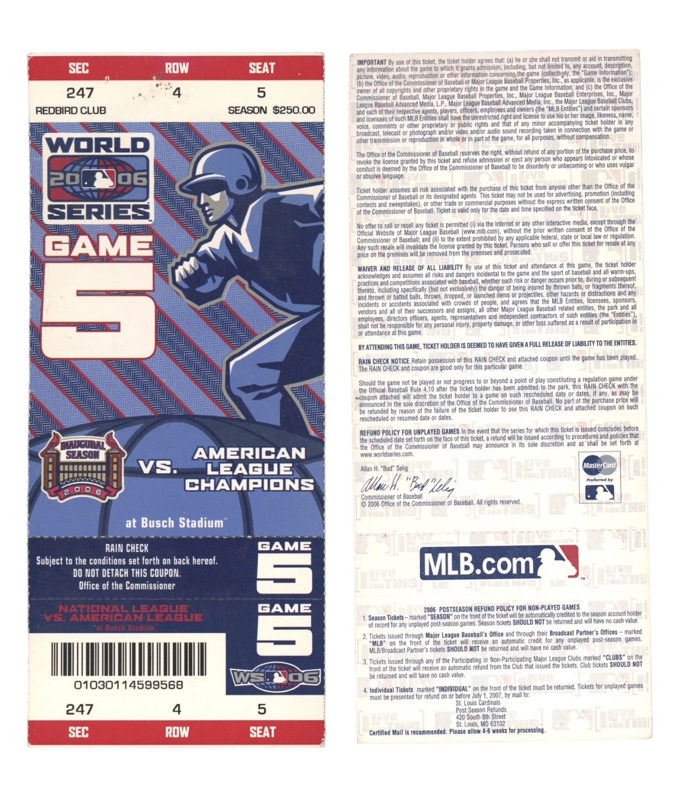 2006 World Series Game 5 St. Louis Cardinals Clinching Game World Series Champs